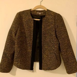 Gap Small Black Gold Moto Zip Jacket